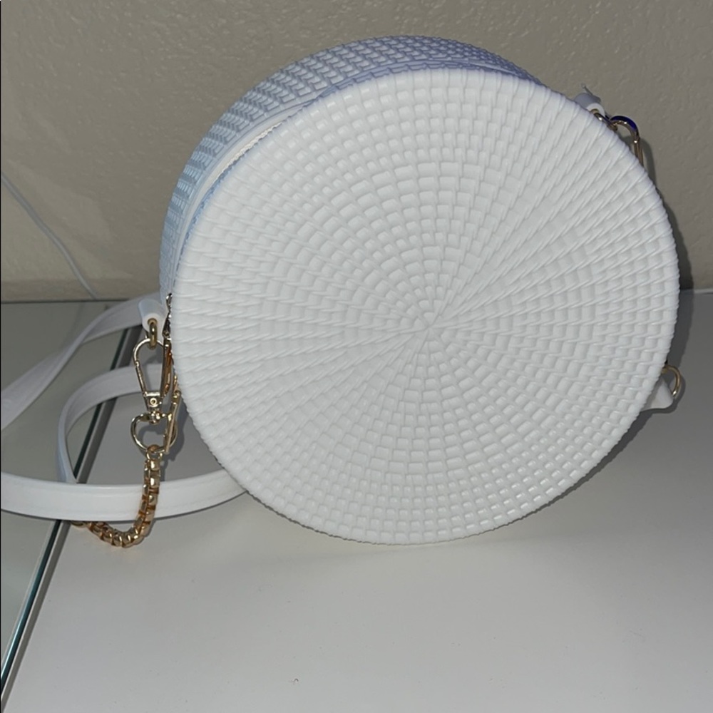 White Woven CrossBody